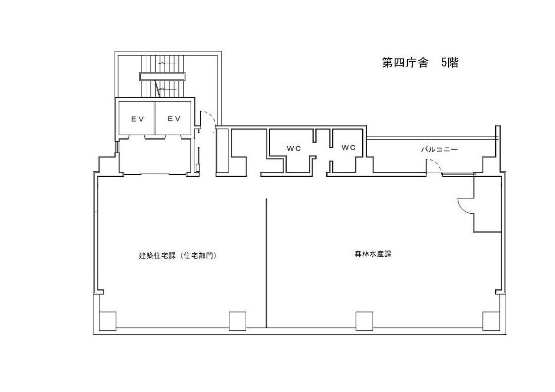 第四庁舎五階の図