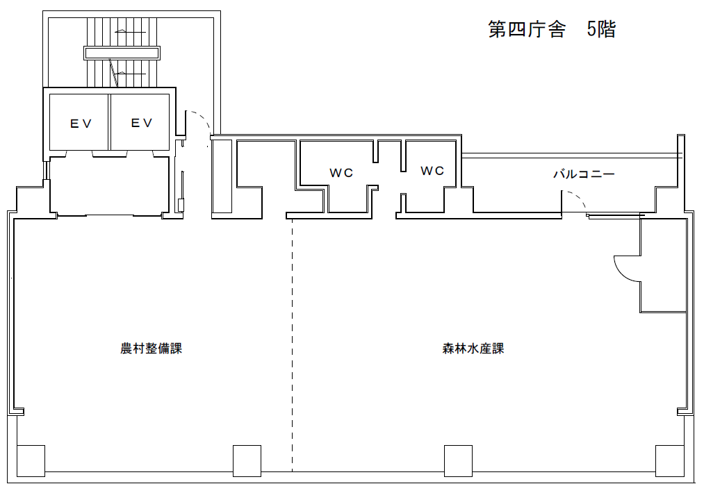 第四庁舎五階の図