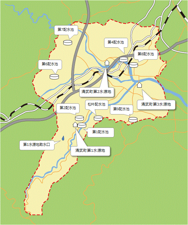 清武地区施設マップ