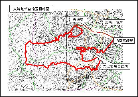 大淀地域自治区概略図