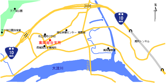 高岡の地図