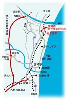 宮崎の地図