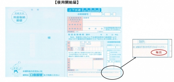 上下水道使用開始届