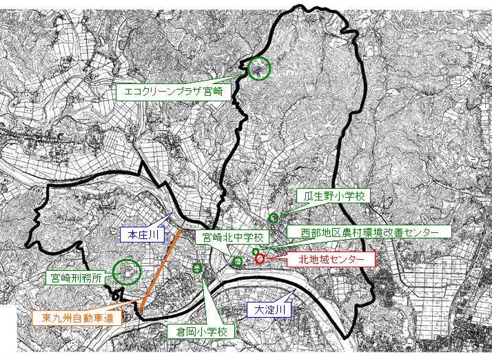 北地域センター管内図