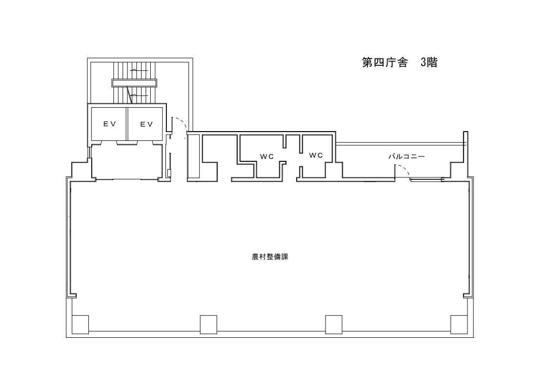 第四庁舎三階の図