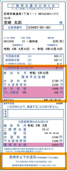 検針票イメージ