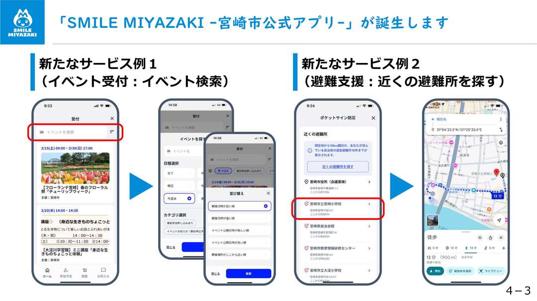 「SMILE MIYAZAKI -宮崎市公式アプリ-」が誕生します