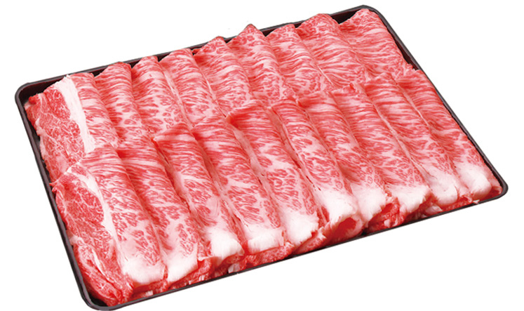 牛肉スライスパッキングの写真