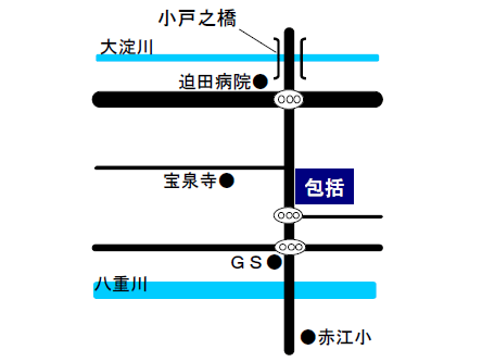 赤江地区地域包括支援センター簡易マップ